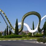 Leganes Barrio de Leganes Norte Escultura rotonda De la Luz y de los Arboles